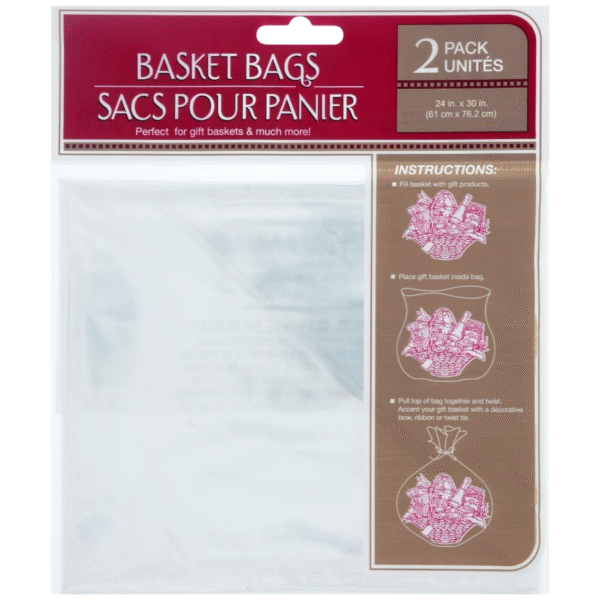 Bag a basket clear 2pk